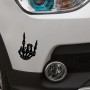 10 PCS QYPF Skull Finger Pattern Car Sticker Vinyl Decoration, Size: 15x9cm(Black)