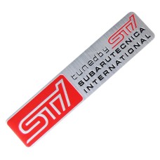 10 PCS Metal Car Styling STI Sticker