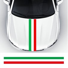 Флаг полосатый автомобильный капюшон виниловая наклейка на кузов (Италия)