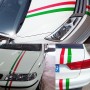 Флаг полосатый автомобильный капюшон виниловая наклейка на кузов (Италия)