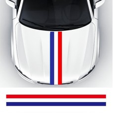 Флаг полосатый автомобильный капюшона виниловая наклейка на кузов (Франция)