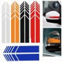 10 PCS Simple Rearview Mirror Car Stickers Rearview Mirror Personality Scratches Reflective Car Stickers(Black)