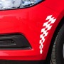 10 сетов автомобильных наклеек решетчатых флагов колесных бровей с отражающими наклейками с царапинами наклеек автомобильных наклеек (серебряный белый цвет)