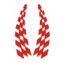 10 сетов автомобильных наклеек решетчатых флагов колесных брови для брови отражающие наклейки с царапинами наклеек автомобильных наклеек (красный)