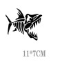 10 PCS Car Sticker Motorcycle Pulling Flower Stick Fish Bone Cartoon Personality Body Sticker(White)