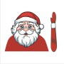 Santa Claus Wiper Sticker Removable Car Rear Windshield Wiper Sticker(Santa Claus 3)