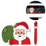 Santa Claus Wiper Sticker Removable Car Rear Windshield Wiper Sticker(Back Bag 9)