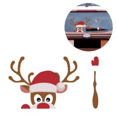 Santa Claus Wiper Sticker Removable Car Rear Windshield Wiper Sticker(Elk 11)