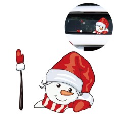 Santa Claus Wiper Sticker Removable Car Rear Windshield Wiper Sticker(Snowman 13)