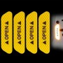 10 PCS OPEN Reflective Tape Warning Mark Bicycle Accessories Car Door Stickers(Yellow)