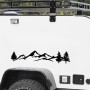 2 PCS D-791 Mountain Forest Car Sticker SUV Off-Road Vehicle Body Sticker Rear Windshield Car Sticker(Black)