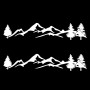 2 PCS D-791 Mountain Forest Car Sticker SUV Off-Road Vehicle Body Sticker Rear Windshield Car Sticker (White)