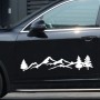 2 PCS D-791 Mountain Forest Car Sticker SUV Off-Road Vehicle Body Sticker Rear Windshield Car Sticker (White)