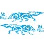 D-70 Wolf Totem Car Stickers Car Personality Modified Car Stickers(Blue)