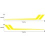 D-716 Car Striped Vinyl Body Stickers Personalized Modification Car Sticker(Yellow)