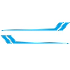 D-716 Car Striped Vinyl Body Stickers Personalized Modification Car Sticker(Blue)