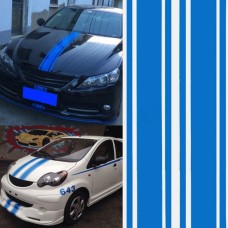 2 PCS Car Hood Stickers Modified Racing Striped Ethylene Body Sticker(Blue)