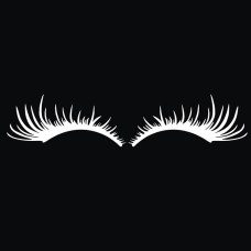 5 Pairs Car Big Lamp Eyebrow Sticker Sexy Eye Eyelash Car Sticker(White)