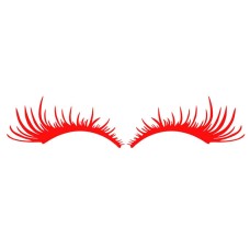 5 Pairs Car Big Lamp Eyebrow Sticker Sexy Eye Eyelash Car Sticker(Red)