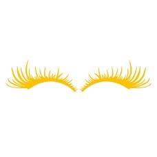 5 Pairs Car Big Lamp Eyebrow Sticker Sexy Eye Eyelash Car Sticker(Yellow)