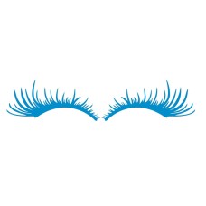 5 Pairs Car Big Lamp Eyebrow Sticker Sexy Eye Eyelash Car Sticker(Blue)