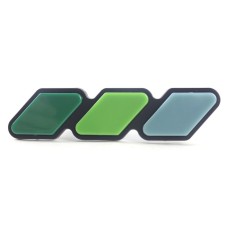 2 ПК Универсальная трехцветная автомобильная наклейка (зеленый)