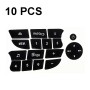 10 PCS Car Button Repair Sticker AC Central Control Sticker(E 6 Key)
