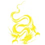 D-131 Dragon Totem Dragon Car Cover Sticker Modified Roof Scratch Sticker(Yellow)