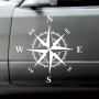 D-336 Car Compass Graphic Sticker Hood Car Body Universal Sticker(White)