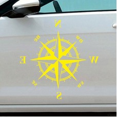 D-336 Car Compass Graphic Sticker Hood Car Body Universal Sticker(Yellow)