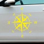 D-336 CAR Compass Графическая наклейка Hood Car Body Universal Sticker (желтый)