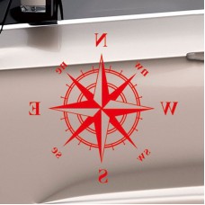 D-336 Car Compass Graphic Sticker Hood Car Body Universal Sticker(Red)