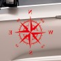 D-336 Car Compass Graphic Sticker Hood Car Body Universal Sticker(Red)