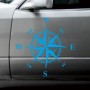 D-336 CAR Compass Graphic Sticker Hood Car Body Универсальная наклейка (синяя)