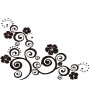 D-908 Summer Flower Totem PVC Car Hood Sticker (черный)