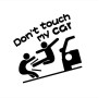 10PCS Reflective Funny Text Do Not Touch My Car Car Sticker(Black)