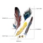 5 Sets Car 3D Feather Body Sticker Scratch Blocking Sticker(Style 4)