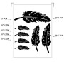 5 Sets Car 3D Feather Body Sticker Scratch Blocking Sticker(Black Feathers)