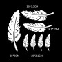 5 Sets Car 3D Feather Body Sticker Scratch Blocking Sticker(White Feathers)