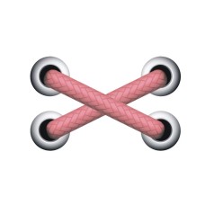 10pcs Shoelace Car Sticker Body Cover Up Scratch Patch Sticker(Pink Cross)