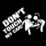 10pcs Car Sticker Do Not Touch My Car Personalised Reflective Warning Sticker(White)