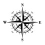 10 ПК, художественный дизайн виниловый NSWE Compass Carm Stickers, белый + черный