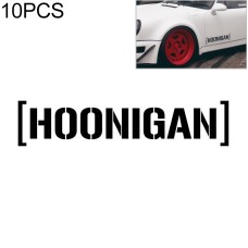 10 PCS HOONIGAN Car Sticker Vinyl Auto Window Decal(Black)