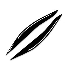 For BMW 5 Series F10 2014-2016 Car Lamp Eyebrow Decorative Sticker, Left and Right Drive Universal