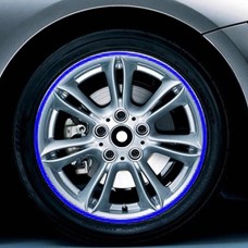 Цвет 17 -дюймовой колесной ступицы светоотражающая наклейка для роскошного автомобиля (синий)