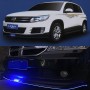 2.4m Universal Car Bumper Spoiler Solar Luminous Blue Light Anti-wiping Strip with Light Control And Voice Control