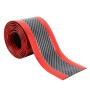 Универсальный гальбоплатный углеродный волокно пороговый декорирующий наклейка, размер: 3 см х 2 м (красный)