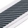 Универсальный гальбоплатный углеродный волокно пороговый декорирующий наклейка, размер: 3 см х 2 м (серебро)