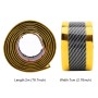 Universal Electroplate Carbon Fibre Car Door Threshold Decoration Strip Decorative Sticker, Size : 7CM x 2M(Gold)