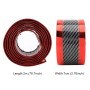 Universal Electroplate Carbon Fibre Car Door Threshold Decoration Strip Decorative Sticker, Size : 7CM x 2M (Red)